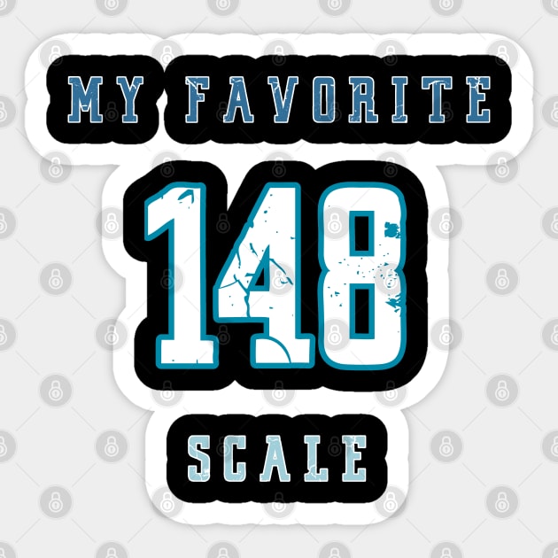 Scale model 148 Sticker by GraphGeek